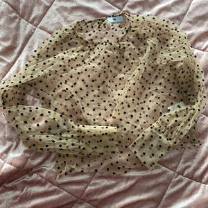 Adika polka dot mesh top
